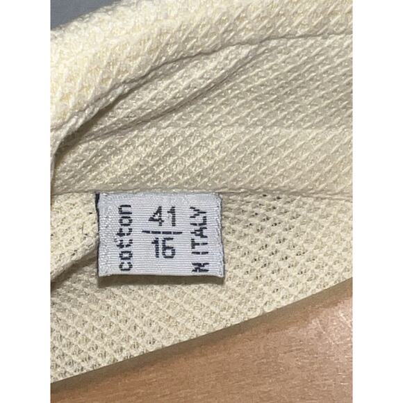 Brioni Dress Shirt Mens 41/16 Long Sleeve Off White Cotton Italy - Picture 8 of 10